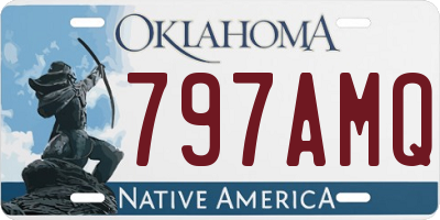 OK license plate 797AMQ
