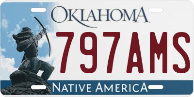 OK license plate 797AMS