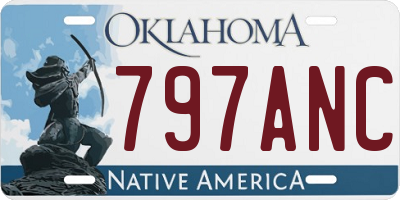 OK license plate 797ANC