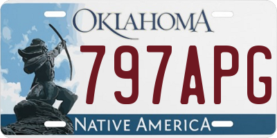 OK license plate 797APG