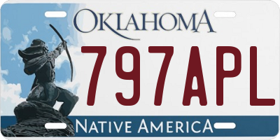 OK license plate 797APL