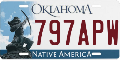 OK license plate 797APW