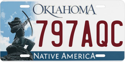 OK license plate 797AQC