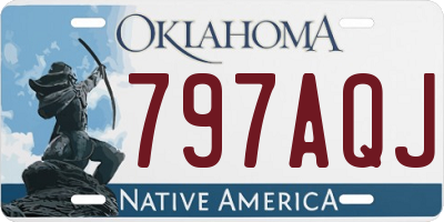 OK license plate 797AQJ