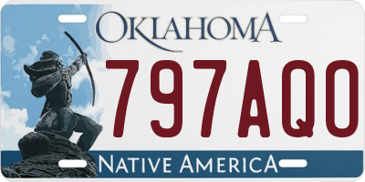 OK license plate 797AQO