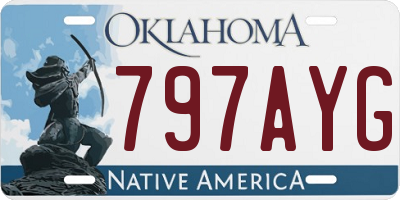 OK license plate 797AYG