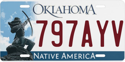 OK license plate 797AYV