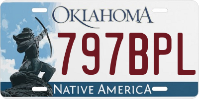OK license plate 797BPL