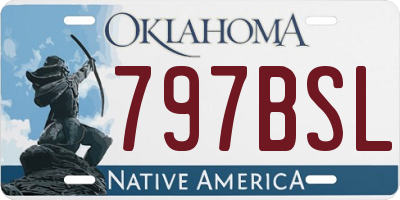 OK license plate 797BSL