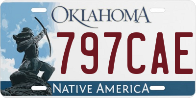 OK license plate 797CAE