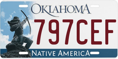 OK license plate 797CEF