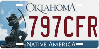 OK license plate 797CFR