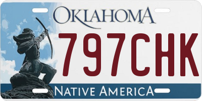 OK license plate 797CHK