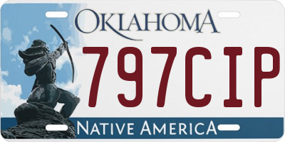 OK license plate 797CIP