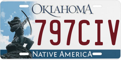 OK license plate 797CIV