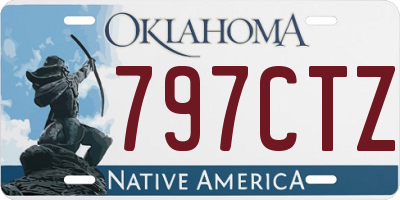 OK license plate 797CTZ