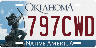 OK license plate 797CWD