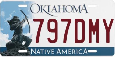 OK license plate 797DMY
