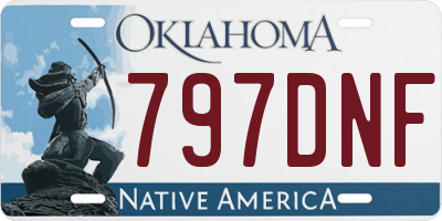 OK license plate 797DNF