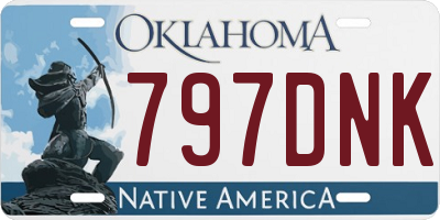 OK license plate 797DNK