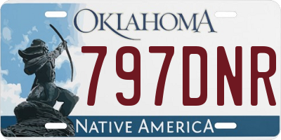 OK license plate 797DNR