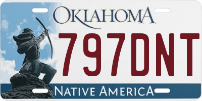 OK license plate 797DNT