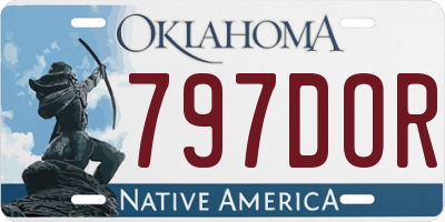 OK license plate 797DOR