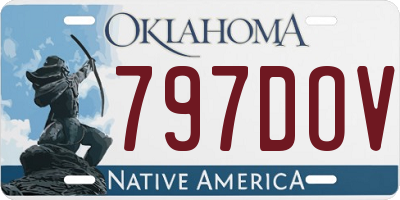 OK license plate 797DOV