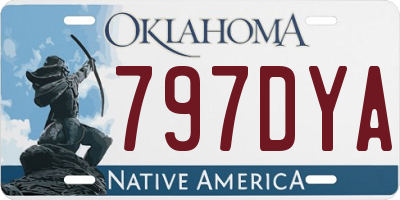 OK license plate 797DYA