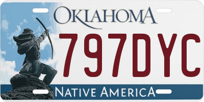 OK license plate 797DYC