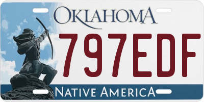 OK license plate 797EDF