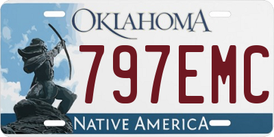 OK license plate 797EMC