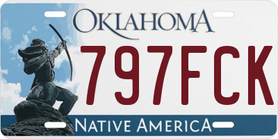 OK license plate 797FCK