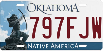 OK license plate 797FJW
