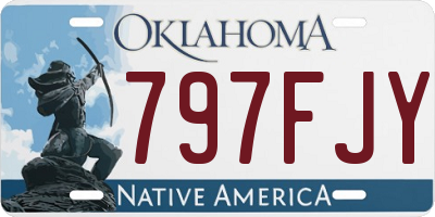 OK license plate 797FJY