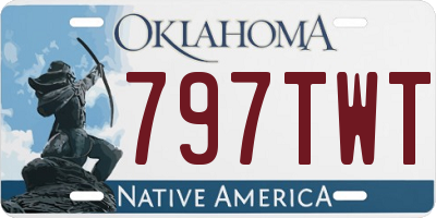 OK license plate 797TWT