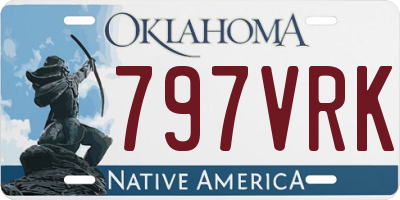 OK license plate 797VRK