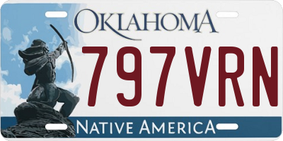OK license plate 797VRN