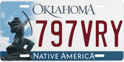 OK license plate 797VRY