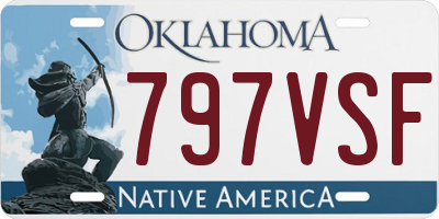 OK license plate 797VSF