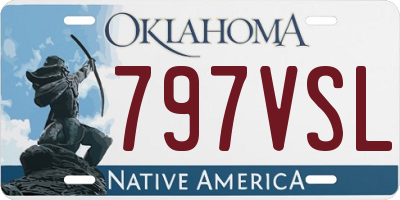 OK license plate 797VSL