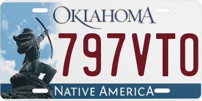 OK license plate 797VTO
