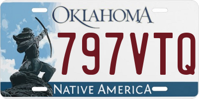 OK license plate 797VTQ