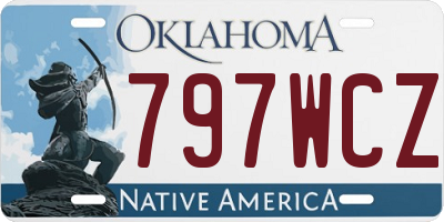 OK license plate 797WCZ