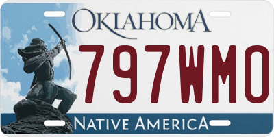 OK license plate 797WMO