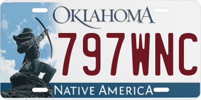 OK license plate 797WNC