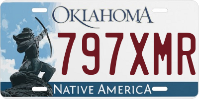 OK license plate 797XMR