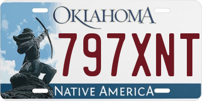 OK license plate 797XNT