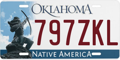 OK license plate 797ZKL