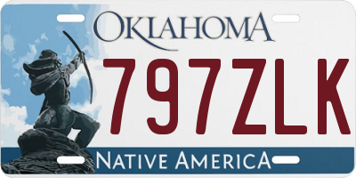OK license plate 797ZLK